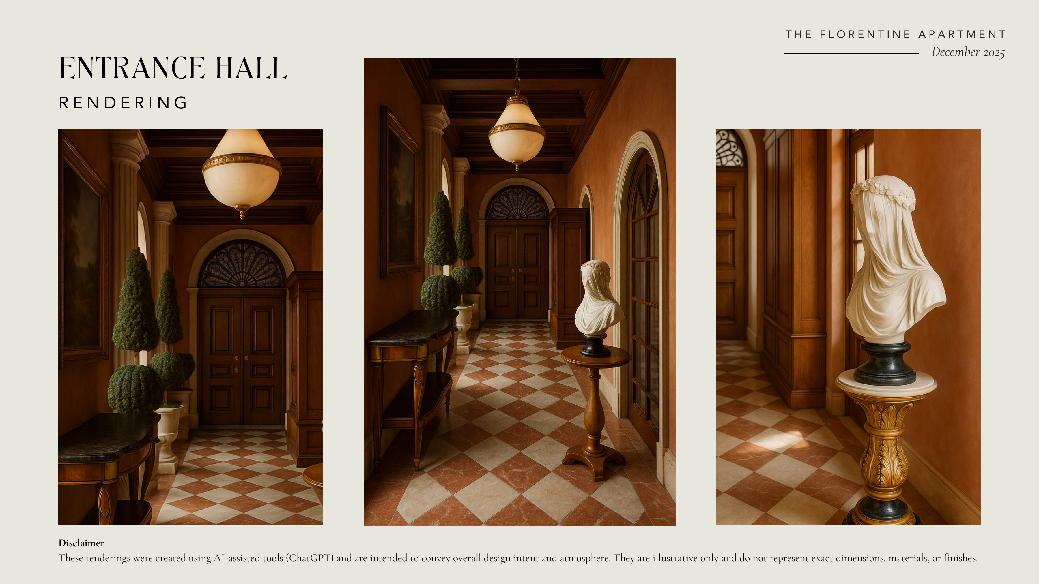 Entrance Hall renderings