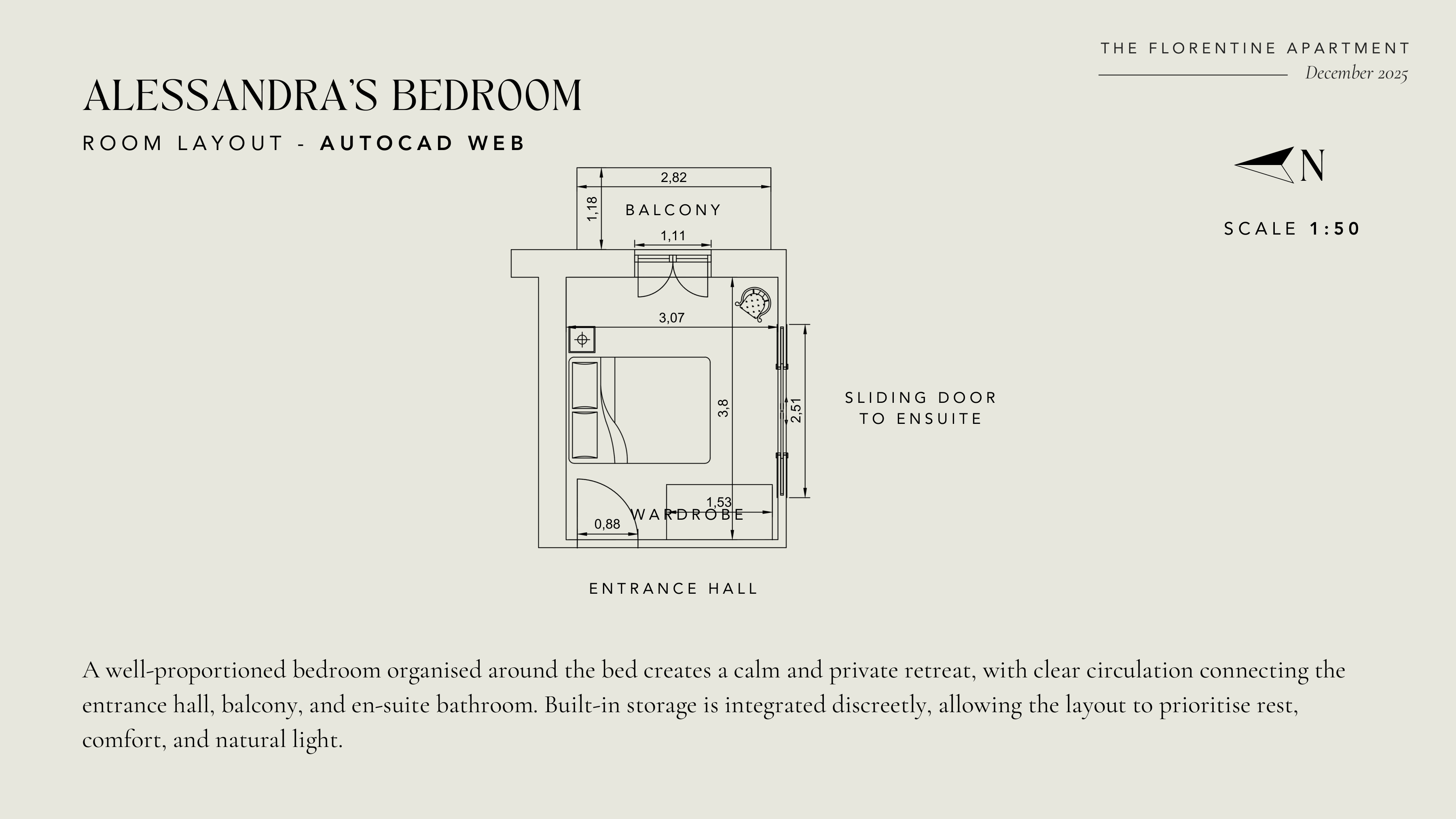 Alessandra's Bedroom floor plan