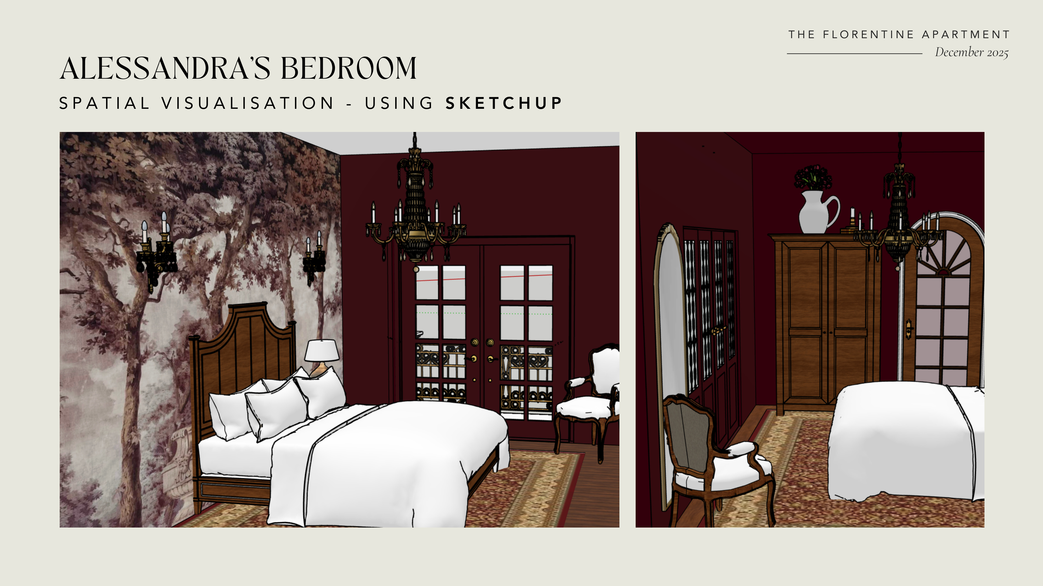 Alessandra's Bedroom spatial drawing