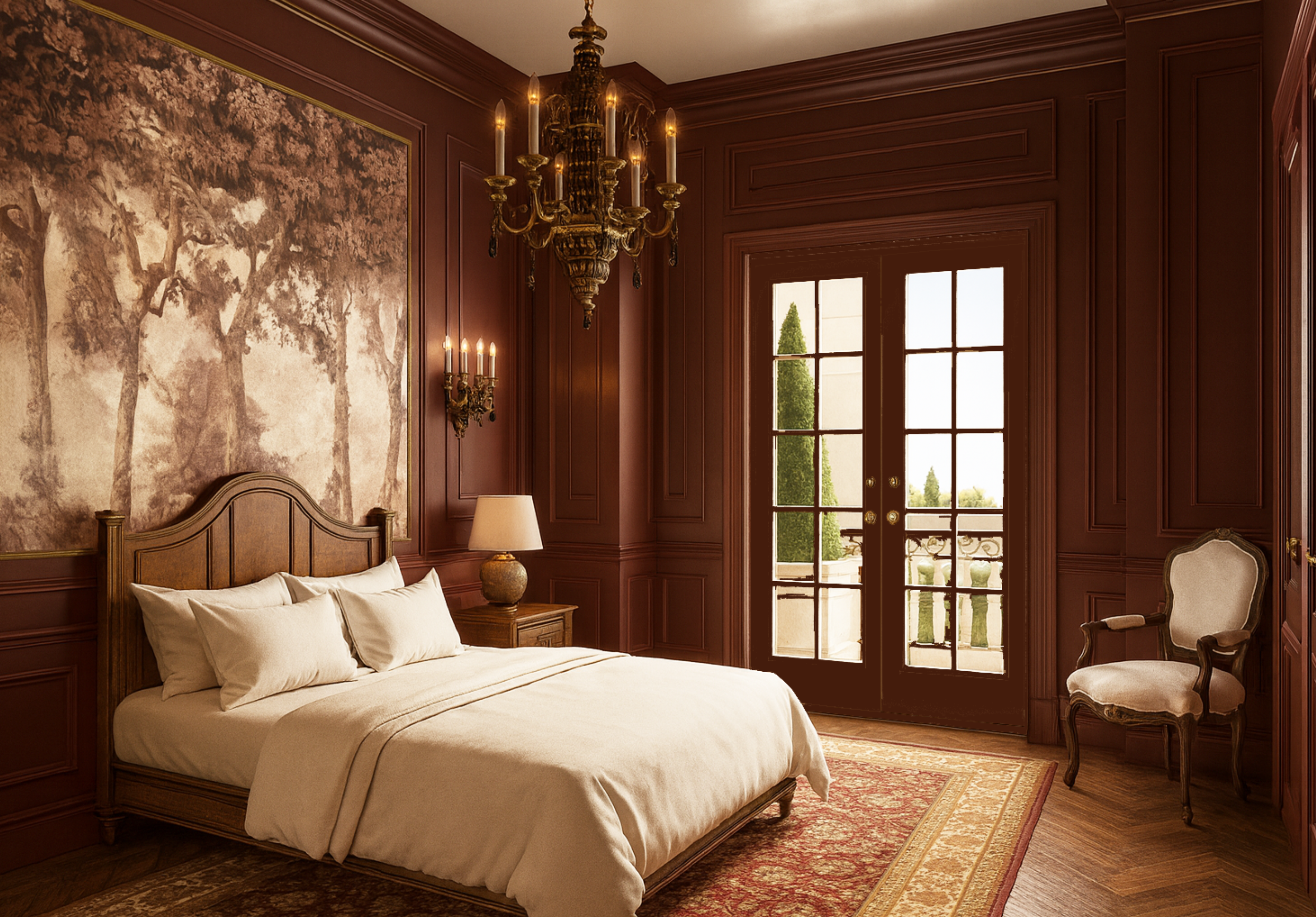 The Florentine Apartment — bedroom rendering